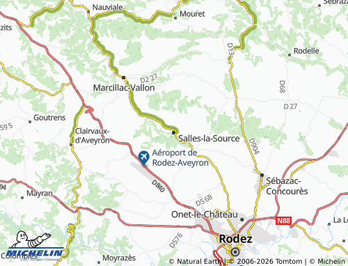 Mapa MICHELIN Salles-la-Source - ViaMichelin