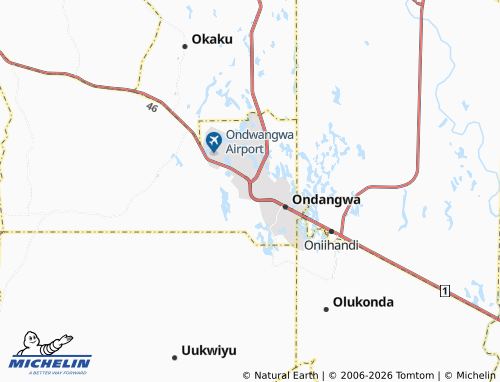 Mappa MICHELIN Ondangwa Extension 7 - ViaMichelin