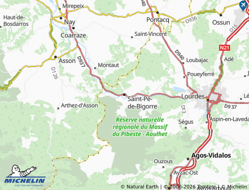 MICHELIN Saint-Pé-de-Bigorre map - ViaMichelin