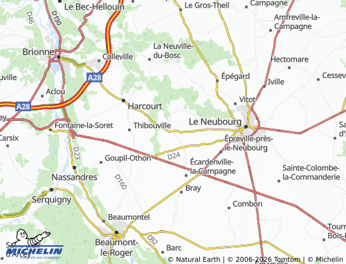 Mappa MICHELIN Rouge-Perriers - ViaMichelin