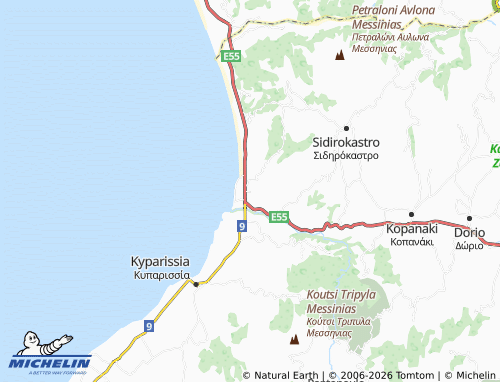 MICHELIN Agios Serafeim map - ViaMichelin