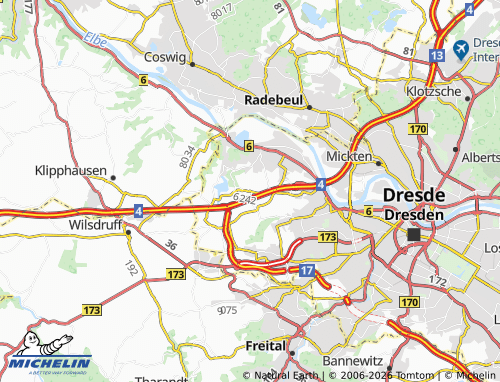 MICHELIN Brabschütz map - ViaMichelin