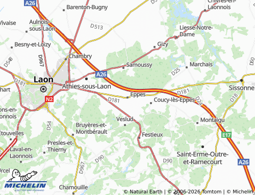 Mapa MICHELIN Eppes - ViaMichelin