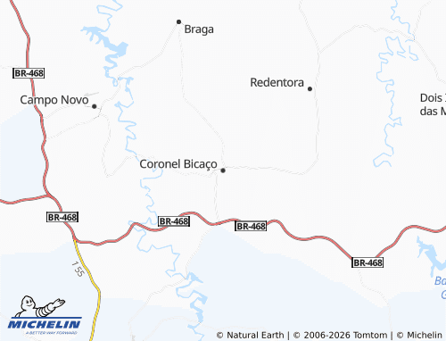 Mapa MICHELIN Coronel Bicaço - ViaMichelin