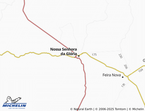 MICHELIN-Landkarte Nossa Senhora de Lourdes - ViaMichelin