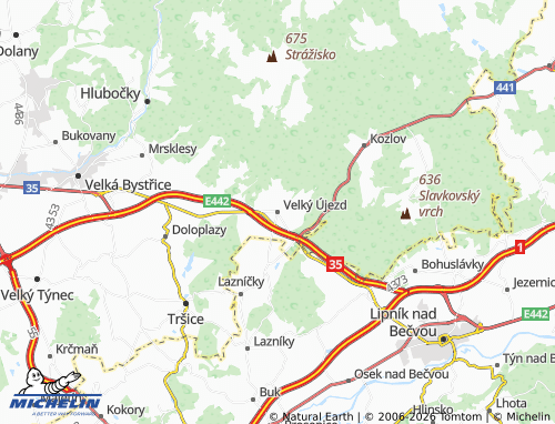 Mappa MICHELIN Velký Újezd - ViaMichelin