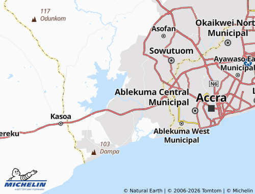 Mappa MICHELIN Weija - ViaMichelin