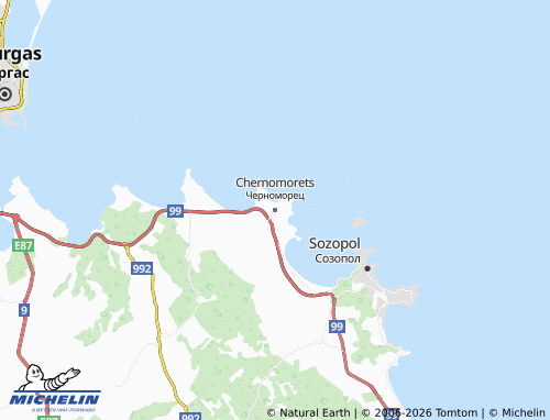 Mapa MICHELIN Chernomorets - ViaMichelin