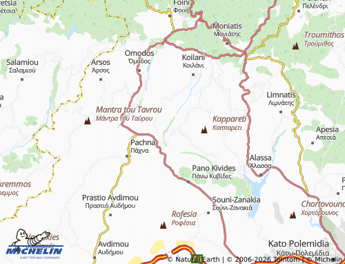 Carte MICHELIN Agios Therapon - ViaMichelin