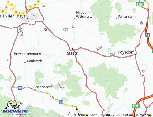MICHELIN Ernsdorf bei Staatz map - ViaMichelin