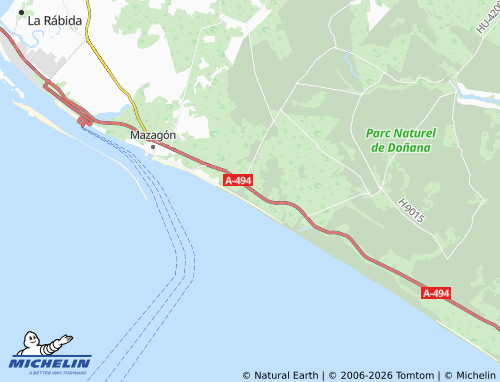 MICHELIN Poblado Forestal de Mazagón map - ViaMichelin