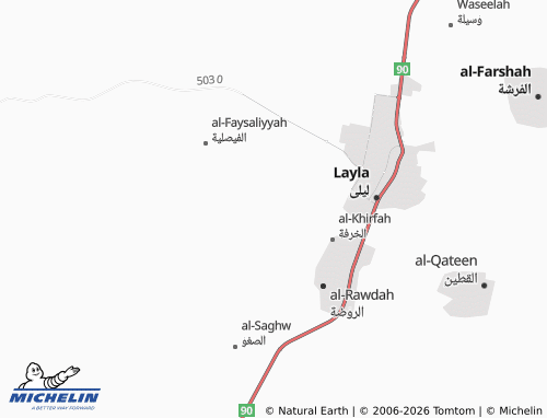 MICHELIN-Landkarte al-Jubaylah - ViaMichelin