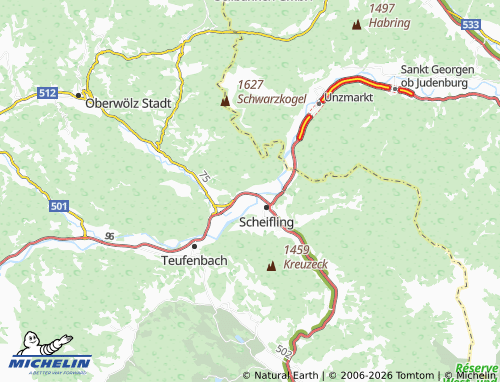 Mappa MICHELIN Lind bei Scheifling - ViaMichelin