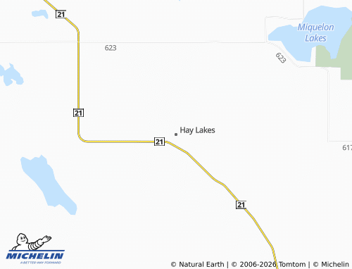MICHELIN-Landkarte Hay Lakes - ViaMichelin