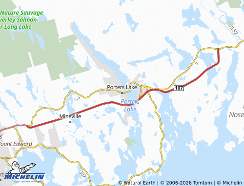 Kaart MICHELIN Porters Lake - ViaMichelin