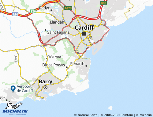 MICHELIN Llandough map - ViaMichelin
