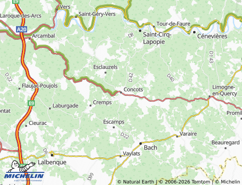 Mapa MICHELIN Concots - ViaMichelin