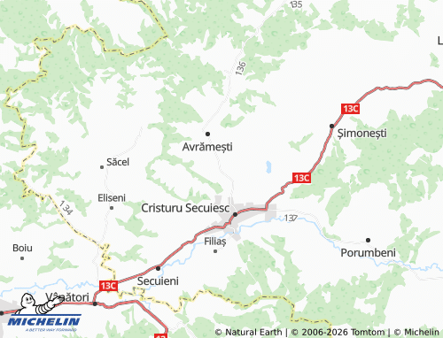 Mappa MICHELIN Cechești - ViaMichelin