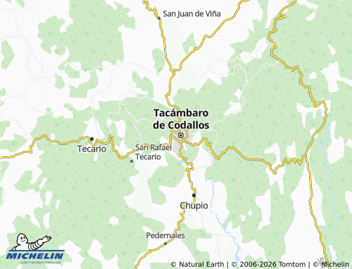 Mapa MICHELIN Tacámbaro Centro - ViaMichelin