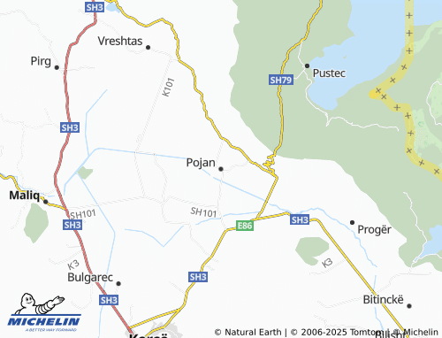 MICHELIN Pojan map - ViaMichelin
