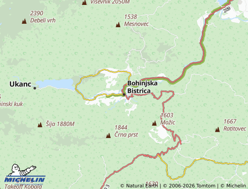 MICHELIN-Landkarte Bohinjska Bistrica - ViaMichelin