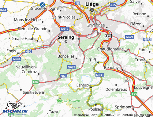 MICHELIN Boncelles map - ViaMichelin