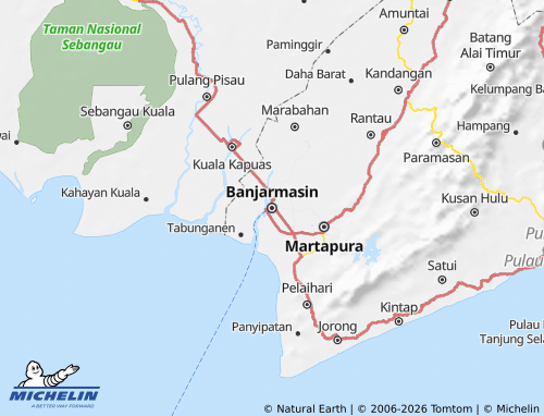 Mappa MICHELIN Kalimantan Selatan - ViaMichelin