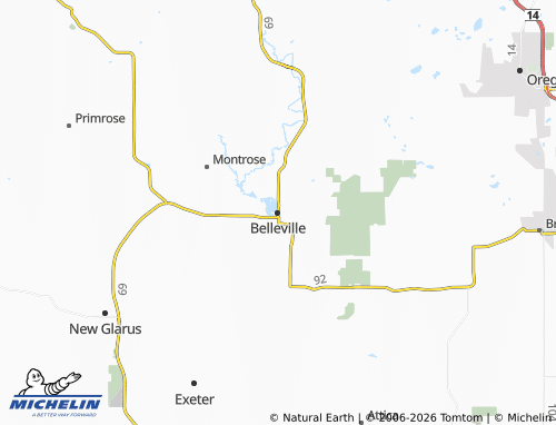Mappa MICHELIN Belleville - ViaMichelin