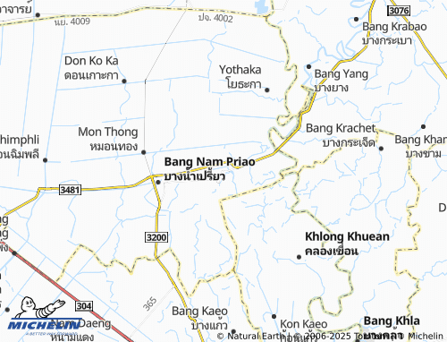 MICHELIN Bang Khanak map - ViaMichelin