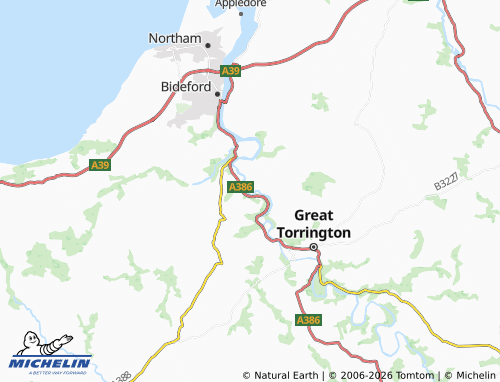 MICHELIN Weare Giffard map - ViaMichelin