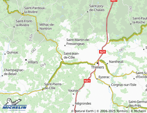 MICHELIN Saint-Romain-et-Saint-Clément map - ViaMichelin