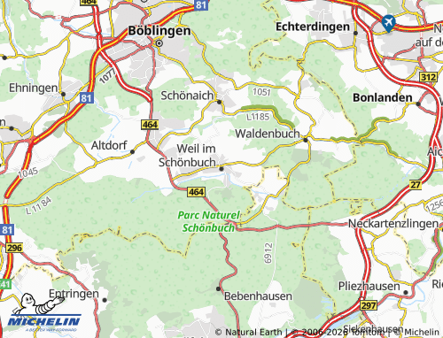 Mapa MICHELIN Weil im Schönbuch - ViaMichelin