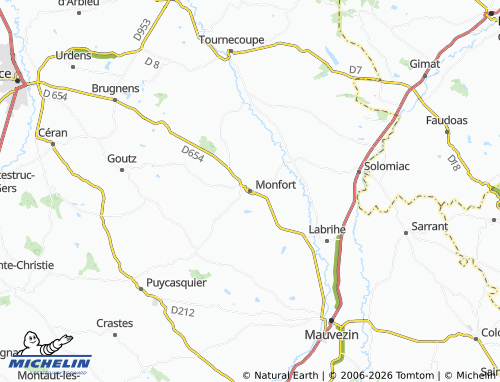 Mapa MICHELIN Monfort - ViaMichelin