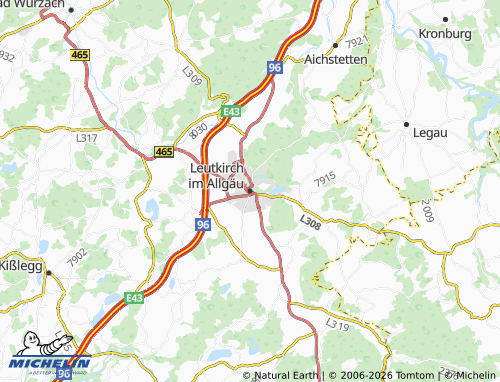 MICHELIN Leutkirch im Allgäu map - ViaMichelin