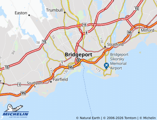 Kaart MICHELIN Bridgeport - ViaMichelin