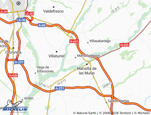 Mappa MICHELIN Mansilla Mayor - ViaMichelin