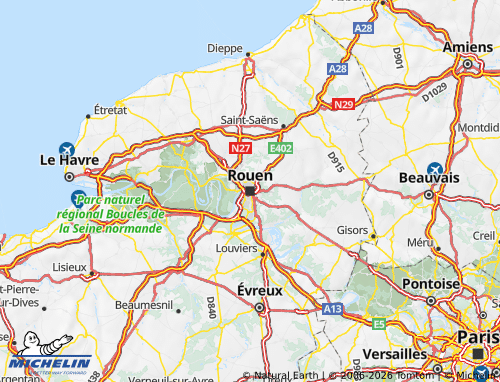 MICHELIN Normandy map - ViaMichelin