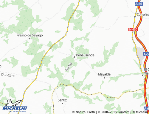 MICHELIN Peñausende map - ViaMichelin