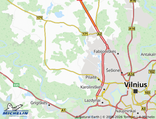 MICHELIN Geležiai map - ViaMichelin