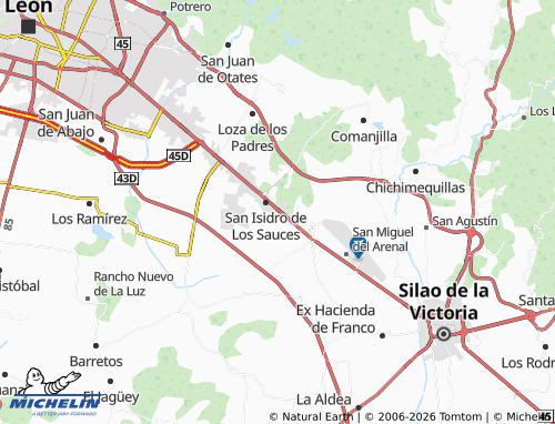 Mappa MICHELIN Refugio de Los Sauces - ViaMichelin