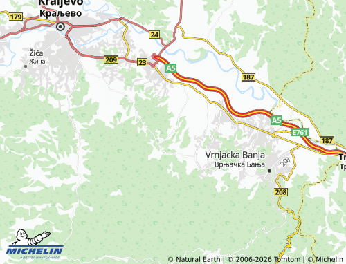 Mapa MICHELIN Vukušica - ViaMichelin