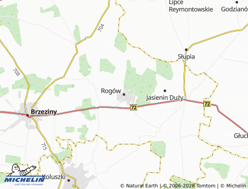 MICHELIN Rogów map - ViaMichelin