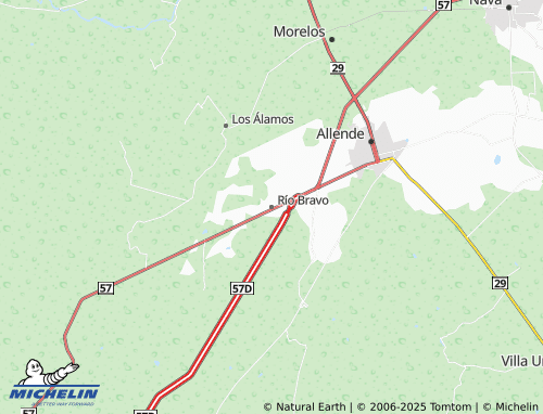 MICHELIN Río Bravo map - ViaMichelin
