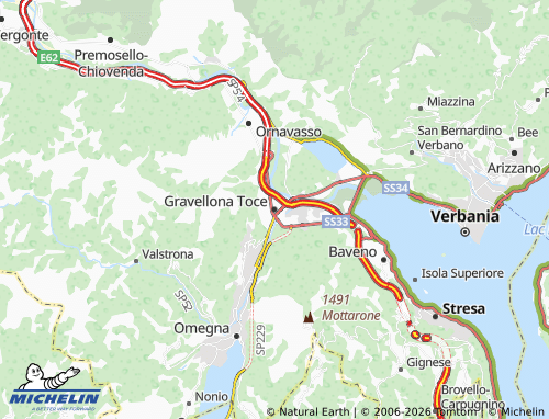 Mappa MICHELIN Gravellona Toce - ViaMichelin