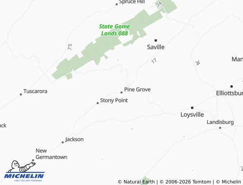 Mappa MICHELIN Pine Grove - ViaMichelin