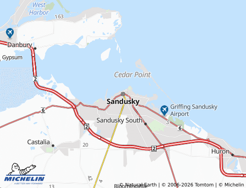 Mappa MICHELIN Sandusky - ViaMichelin