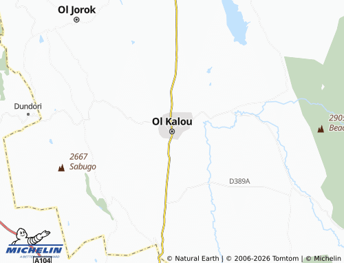 MICHELIN Ol Kalou map - ViaMichelin
