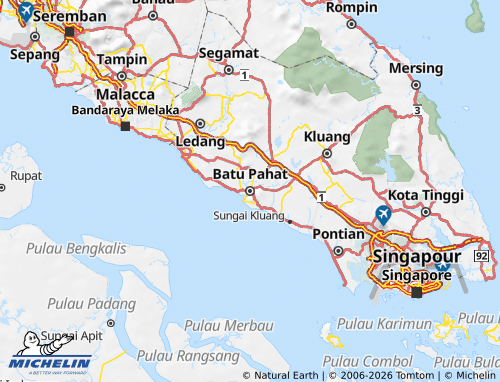 Mapa MICHELIN Batu Pahat - ViaMichelin
