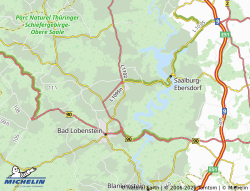 Mapa MICHELIN Ebersdorf/Thüringen - ViaMichelin