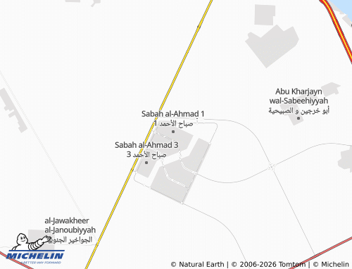 MICHELIN Sabah Al Ahmad 1 Block 6 map - ViaMichelin